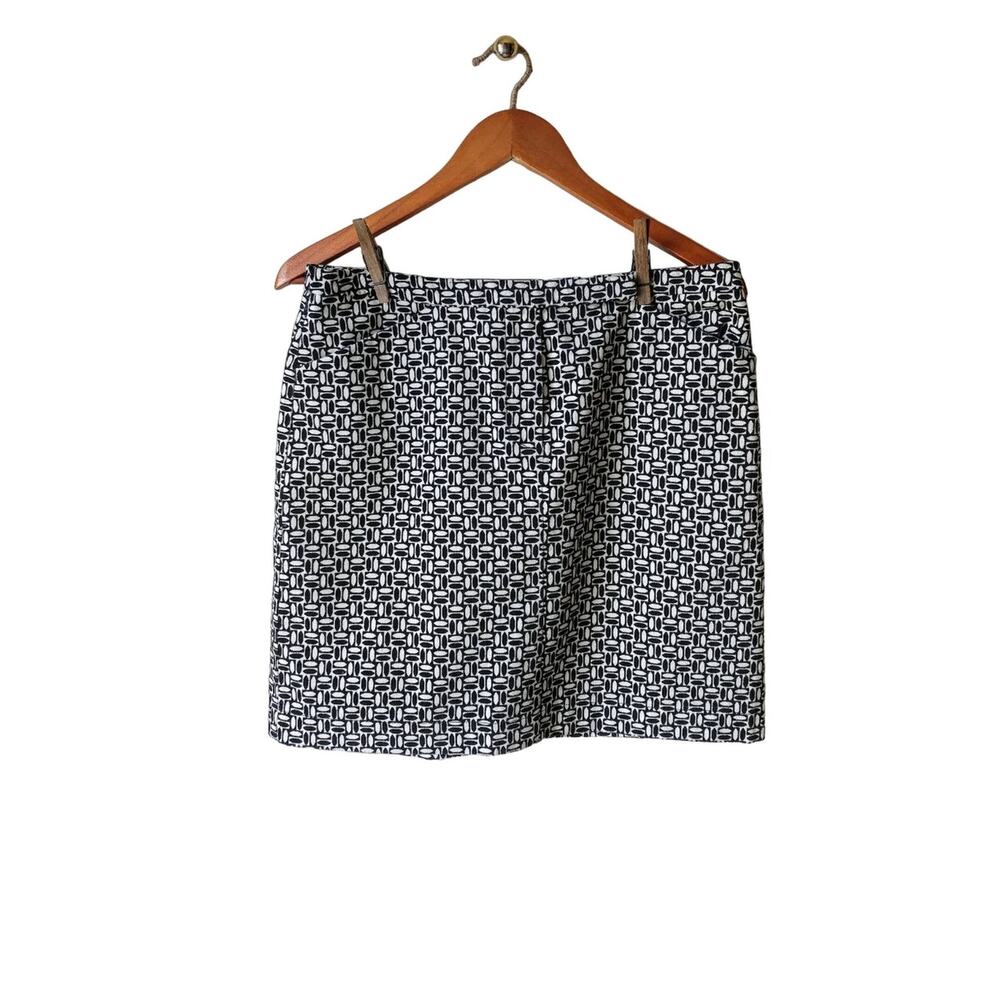 Loft Velvet Geometric-Print Skirt Size 10 NWT